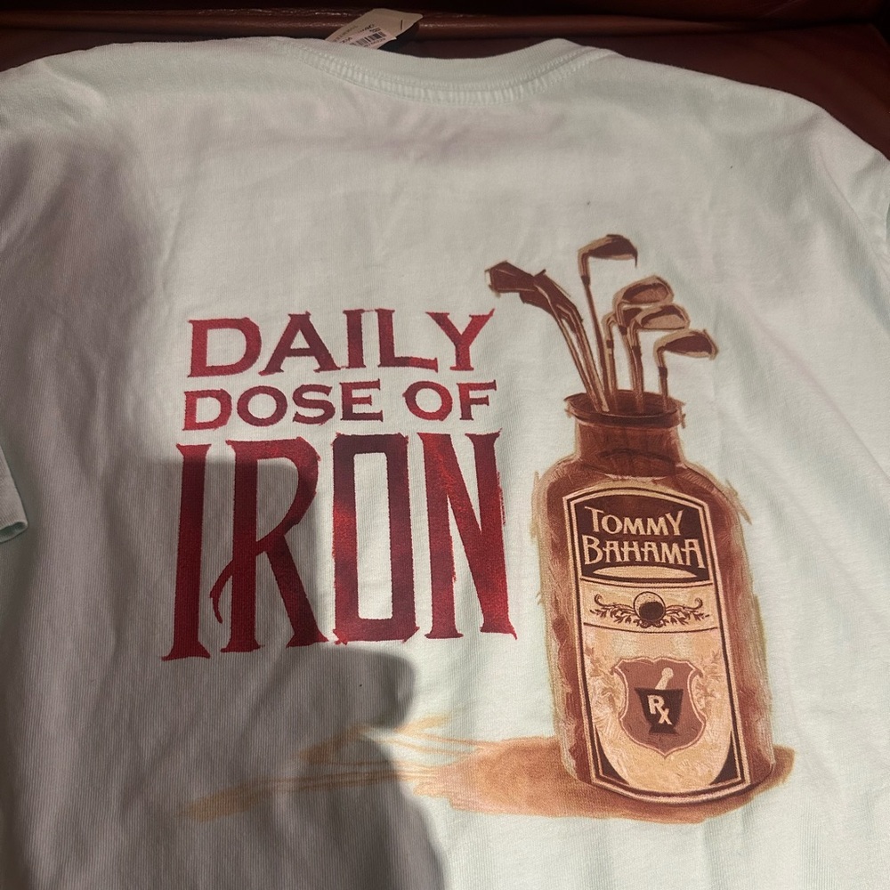 Tommy Bahama Light Mint Tee “daily dose of iron” golf